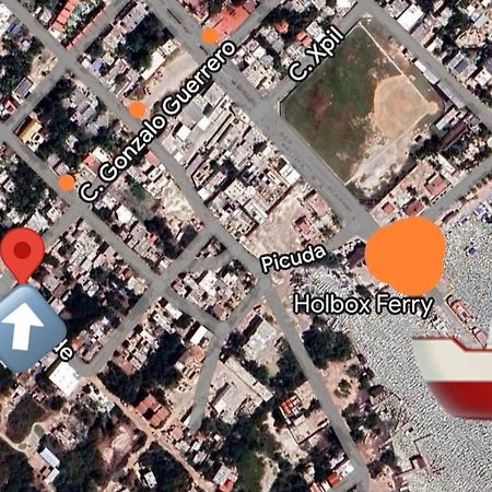 Departamentos Cerca De Ferry Holbox Hotell Eksteriør bilde
